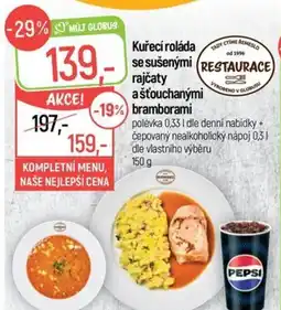 Globus Kuřecí roláda se sušenými rajčaty a šťouchanými bramborami nabídka
