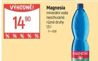 Globus Magnesia minerální voda neochucená nabídka