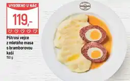 Globus Pštrosí vejce z mletého masa s bramborovou kaší nabídka