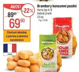 Globus Brambory konzumní pozdní nabídka