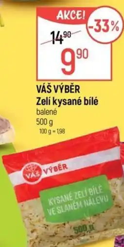 Globus VÁŠ VÝBĚR Zeli kysané bílé nabídka
