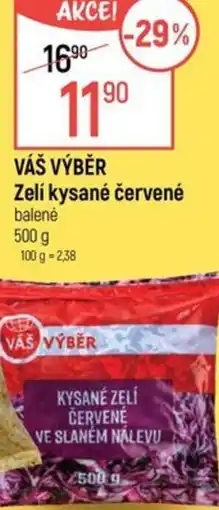 Globus VÁŠ VÝBĚR Zelí kysané červené nabídka