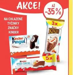 Globus Na chlazené tyčinky značky kinder nabídka