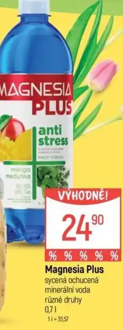 Globus Magnesia Plus sycená ochucená minerální voda nabídka