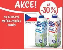 Globus Na čerstvá mléka značky kunin nabídka