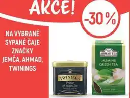 Globus Na vybrané sypané čaje značky jemča, ahmad, twinings nabídka