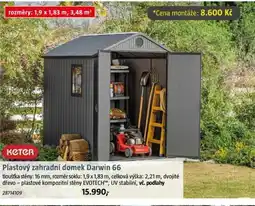 Bauhaus Plastový zahradní domek Darwin 66 nabídka