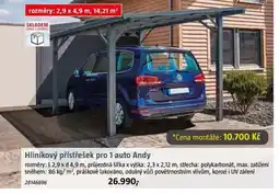 Bauhaus Hliníkový přístřešek pro 1 auto Andy nabídka