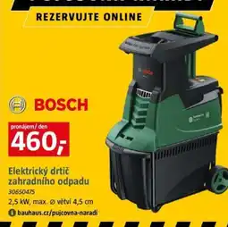 Bauhaus BOSCH Elektrický drtič zahradního odpadu nabídka
