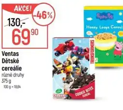 Globus Ventas Dětské cereálie nabídka