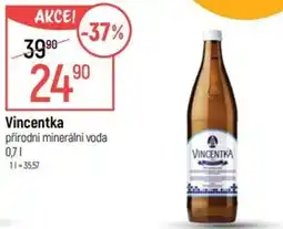 Globus Vincentka přírodní minerální voda nabídka