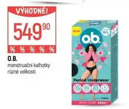 Globus O.B. menstruační kalhotky nabídka
