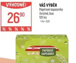 Globus VÁŠ VÝBĚR Papírové kapesniky nabídka