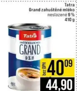 Jip Tatra Plati Grand zahuštěné mléko neslazené 9% nabídka