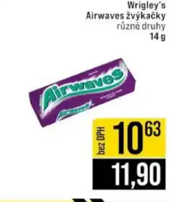 Jip Wrigley's Airwaves žvýkačky nabídka