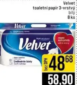 Jip Velvet toaletní papír 3-vrstvý nabídka