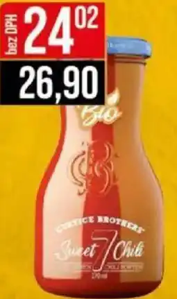 Jip Curtice Brothers sweet chilli omáčka BIO nabídka