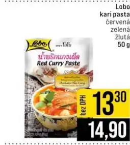 Jip Lobo kari pasta nabídka