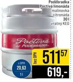 Jip Poděbradka - Poctivá limonáda malinovka citronáda nabídka