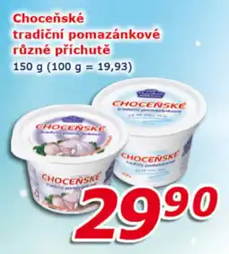 ESO MARKET Choceňské tradiční pomazánkové nabídka