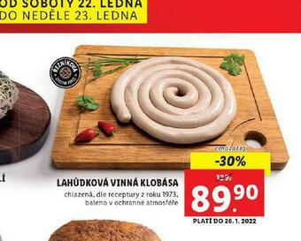 Lidl Lahůdková vinná klobása nabídka