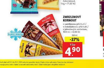 Lidl Zmrzlinový kornout nabídka