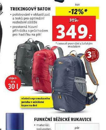 Lidl Trekingový batoh nabídka