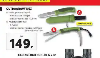 Lidl Outdoorový nůž nabídka