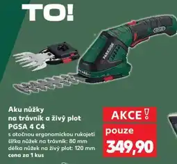 Kaufland Aku nůžky na trávník a živý plot PGSA 4 C4 nabídka