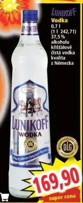 Norma LUNIKOFF Vodka nabídka