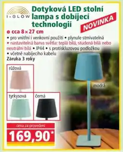 Norma Dotyková LED stolní lampa s dobíjecí technologií nabídka