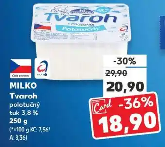 Kaufland Milko Tvaroh polotučný nabídka