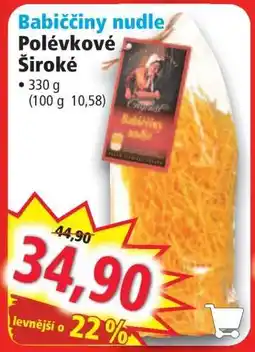 Norma Babiččiny nudle nabídka