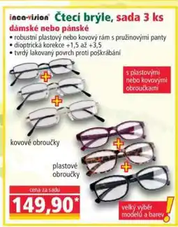 Norma Čtecí brýle, sada 3 ks nabídka