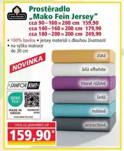 Norma Prostěradlo „Mako Fein Jersey“ nabídka