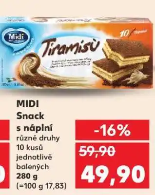 Kaufland MIDI Snack s náplní nabídka