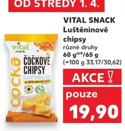Kaufland VITAL SNACK Luštěninové chipsy nabídka