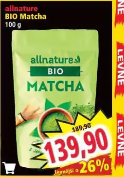 Norma Allnature BIO Matcha nabídka