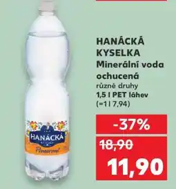 Kaufland HANÁCKÁ KYSELKA Minerální voda ochucená nabídka