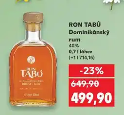 Kaufland RON TABÚ Dominikánský rum nabídka