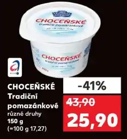 Kaufland Choceňské tradiční pomazánkové nabídka