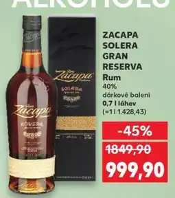 Kaufland Zacapa Solera Gran Reserva nabídka