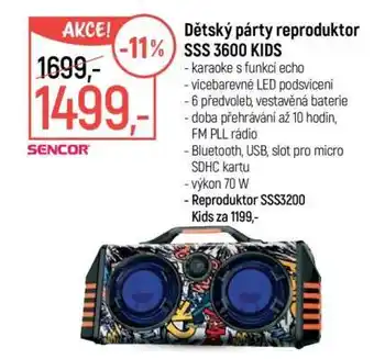 Globus Dětský párty reproduktor SSS 3600 Kids nabídka