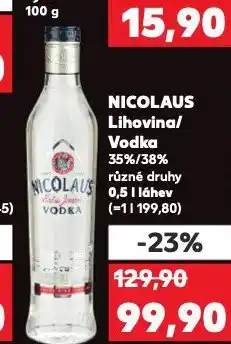 Kaufland Nicolaus vodka nabídka