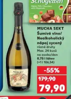 Kaufland Mucha sekt šumivé víno nabídka