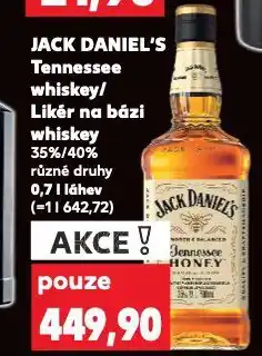 Kaufland Jack daniel's likér na bázi whisky nabídka
