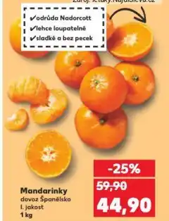 Kaufland Mandarinky nabídka