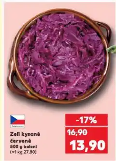 Kaufland Zelí kysané červené nabídka