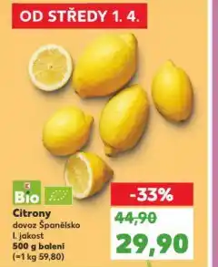 Kaufland Bio citrony nabídka