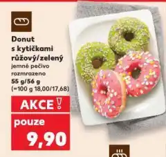 Kaufland Donut s kytičkami růžový nabídka